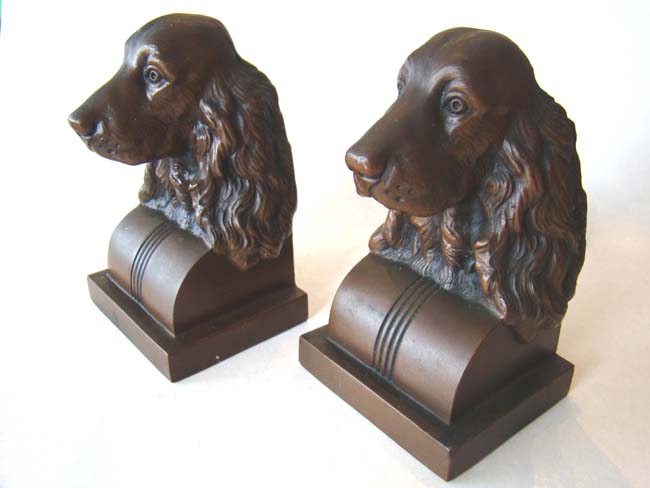 A fabulous pair of COCKER SPANIEL bookends by Jennings Brothers circa 1930 — image 2
